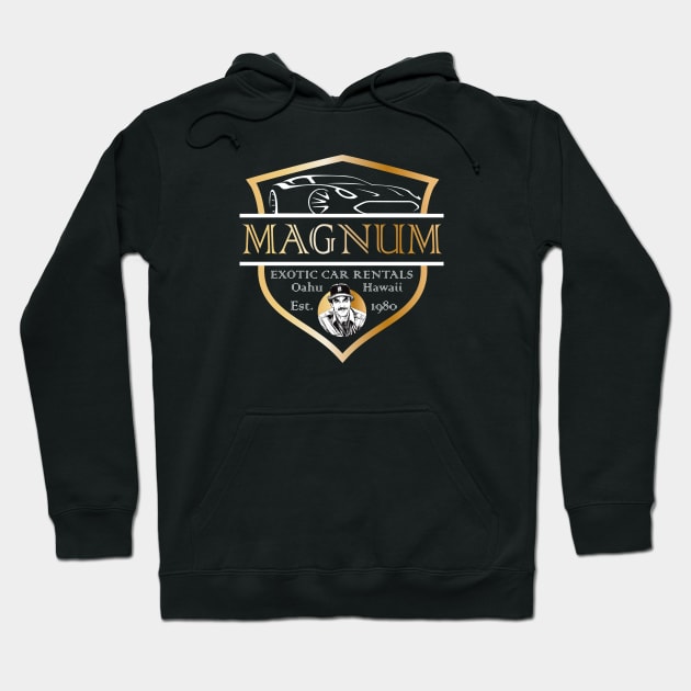 Magnum Exotic Car Rental Hoodie by Alema Art